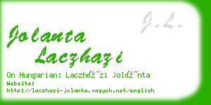 jolanta laczhazi business card